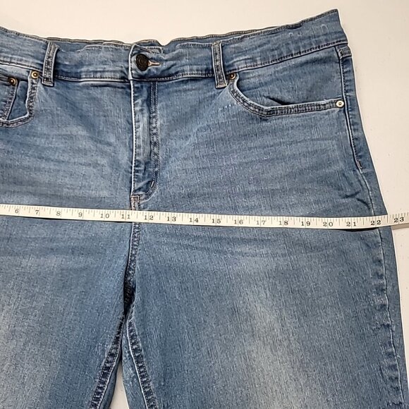 Terra & Sky TS Straight Leg Denim Jeans Womens Plus Size 22W Blue High Rise - Picture 11 of 16